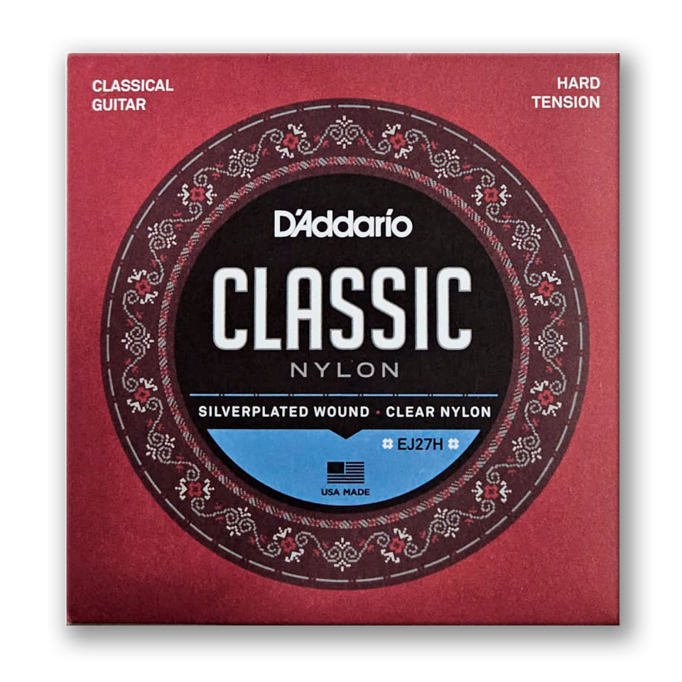 D'Addario Ej27H Klasik Gtar Teli - Hard Tension Silver Nylon